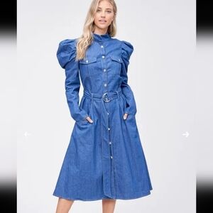 Misty Blue Denim Dress